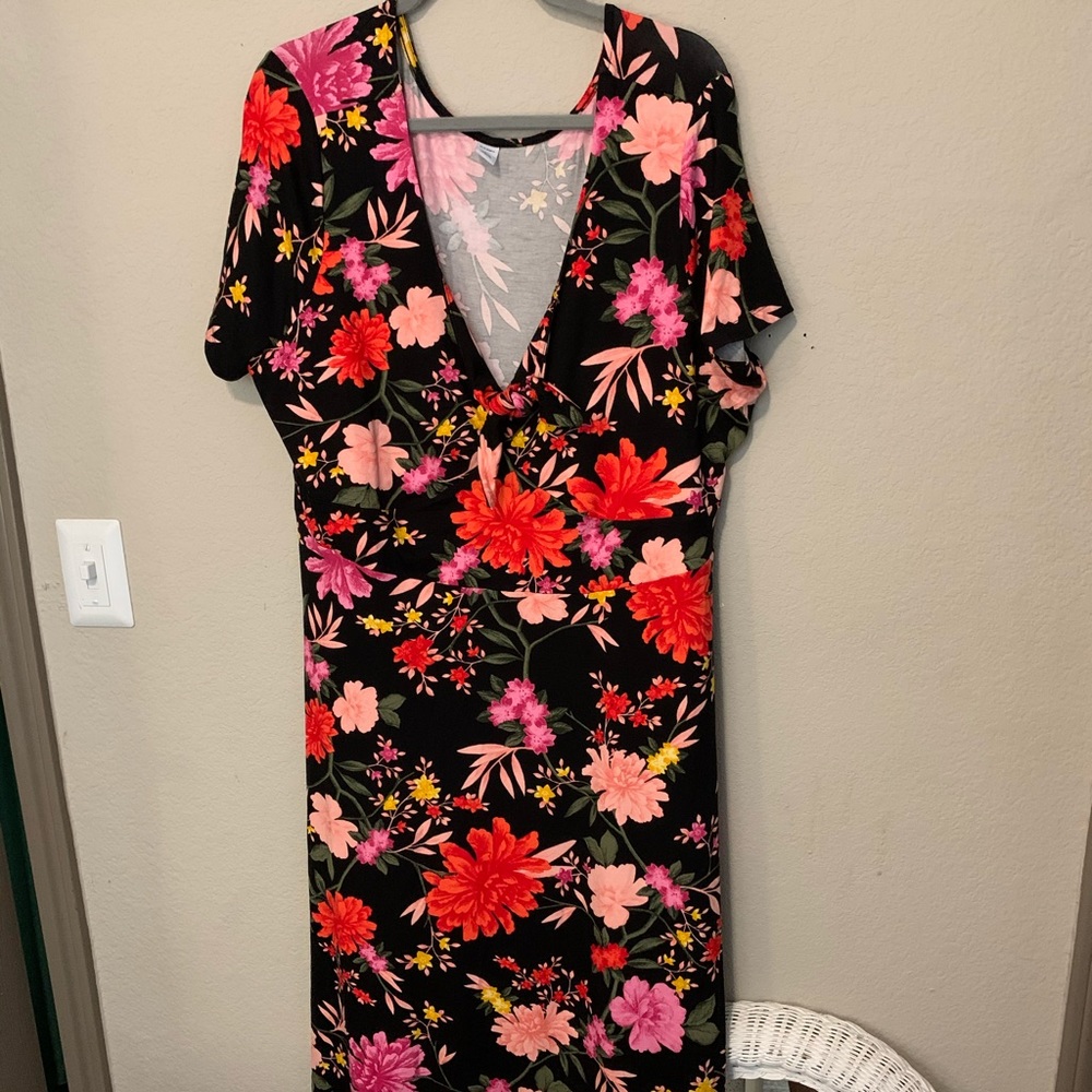 Old Navy Black Floral Dress